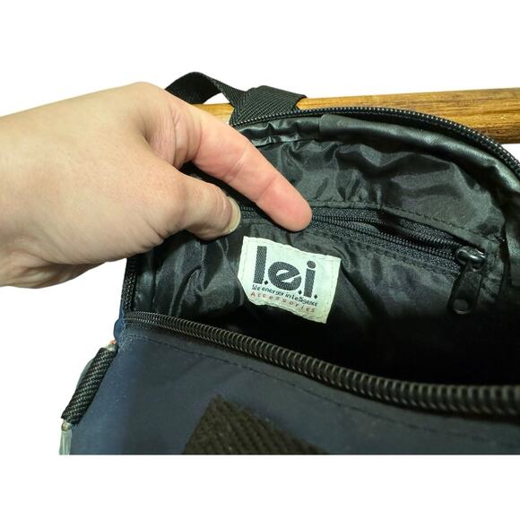 Vintage Y2K L.E.I Blue Backpack Purse Teens 2000s Nylon main image 5